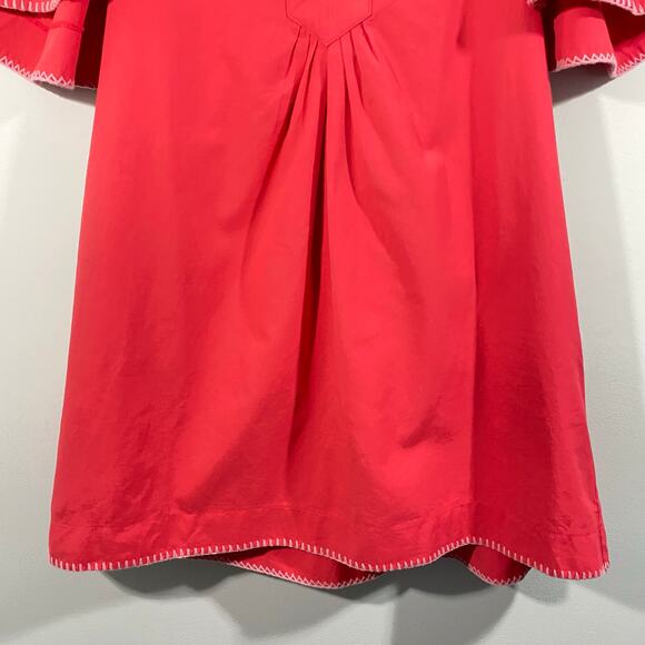 Pomander Place Tuckernuck Red Poppy Stitch Finley Flutter Sleeve Dress Size XL - Picture 9 of 10